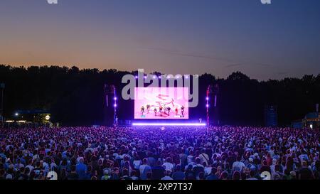 FRANCE. PARIS (75) (19TH DISTRICT) PARIS 2024 OLYMPIC GAMES. DURING THE OLYMPIC GAMES, THE 'CLUB FRANCE', LOCATED IN THE GRANDE HALLE DE LA VILLETTE, Stock Photo