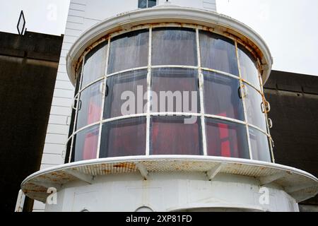 upside down rathlin west light lighthouse rathlin island, county antrim, northern ireland, uk Stock Photo