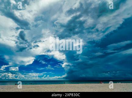 Storm clouds forming over a Florida beach Stock Photo