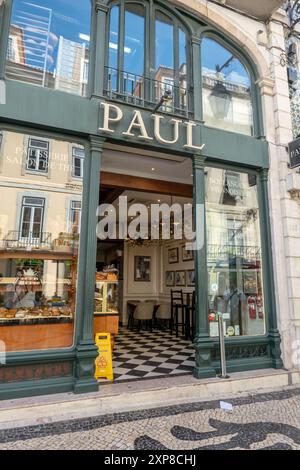 Paul A French Bakery And Restaurant On Rua Augusta In The Baixa  Area Of  Lisbon Portugal Stock Photo