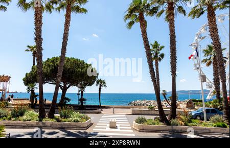 Beach Front in Saint Raphael Cote D'Azur France Stock Photo