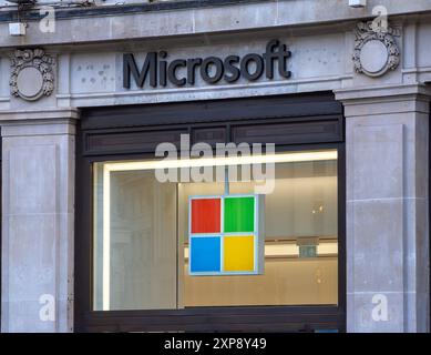 London, United Kingdom - June 25, 2024: Microsoft is a multinational technology company, known for its software products Stock Photo