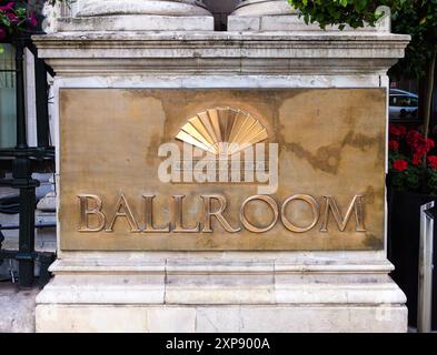 London, United Kingdom - June 25, 2024: The Ballroom at the Mandarin Oriental Hyde Park is a renowned and opulent event space located in one of the mo Stock Photo