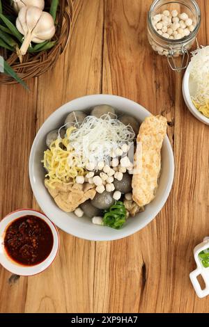 Top View Baso Aci, Popular Street Food from West Java Stock Photo