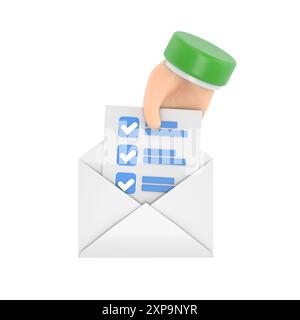 3D. task management todo check list with mobile phone holding hand ...