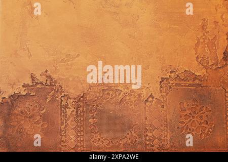 Beautiful Venetian plaster with decorative elements. Backgrounds and textures Stock Photo