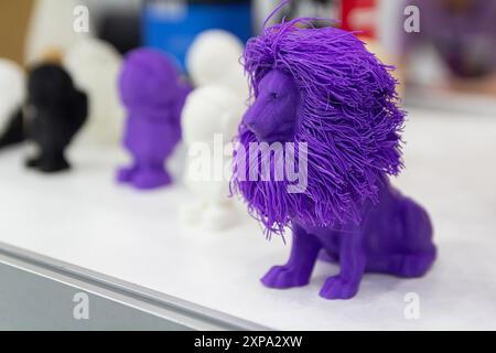 Samples made using 3D printing technology with high detail. Stock Photo