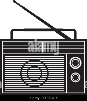old radio icon vector illustration simple design Stock Vector