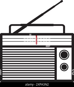 old radio icon vector illustration simple design Stock Vector