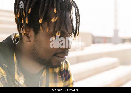 portrait of a young african-american man Stock Photo