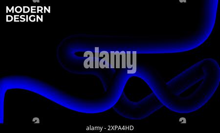 Wavy shape with Colorful Gradient 3d shape rainbow modern background. Minimal style for creative covers design on a white background. Stock Vector