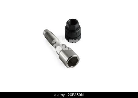 Puller for pedal cranks. Close-up. Isolated on white background. Stock Photo