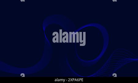 Blue abstract wave background with copy space.and Abstract Waving Line Particle Technology Background Stock Vector