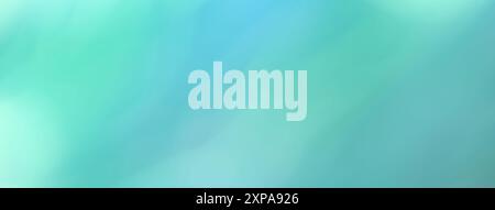 Blurred light blue and turquoise background. Defocused art abstract cyan gradient backdrop with blur and bokeh. Blurry wallpaper. Stock Photo