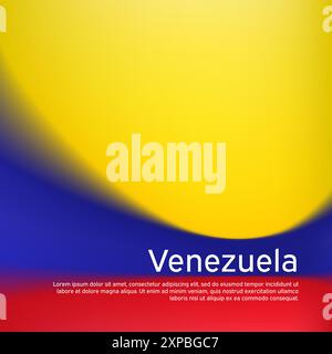 Venezuela flag background, template. Blurred pattern in the colors of the venezuelan flag, business booklet. National banner, poster venezuela. State Stock Vector