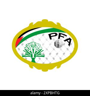 Logo concept for the Palestinian football association. Stock Vector
