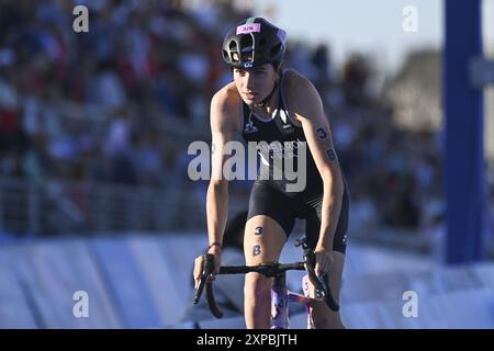 LOMBARDI Emma (FRA), Triathlon, Mixed Relay during the Olympic Games Paris 2024 on 5 August 2024 at Pont Alexandre III in Paris, France Stock Photo