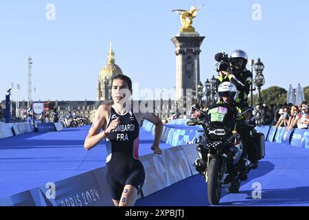 LOMBARDI Emma (FRA), Triathlon, Mixed Relay during the Olympic Games Paris 2024 on 5 August 2024 at Pont Alexandre III in Paris, France Stock Photo