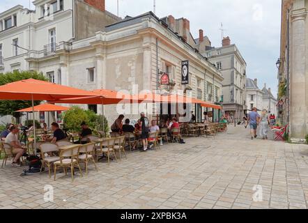 Angers, historisches Zentrum, Restaurant-Terrasse // Angers, historic Center, Restaurant *** Angers, historic center, restaurant terrace Angers, histo Stock Photo