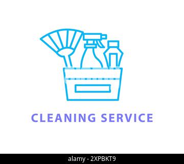 Cleaning Service Logo. Cleaner Company Vector Icon Stock Vector