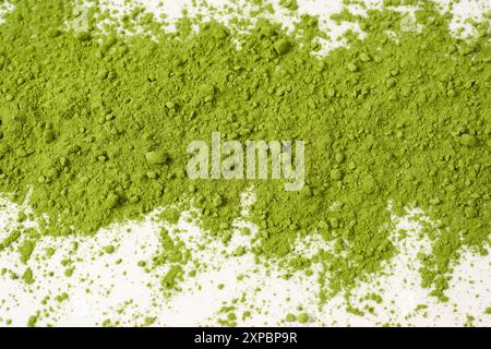 Matcha tea, matcha powder isolated on a white background. Stock Photo