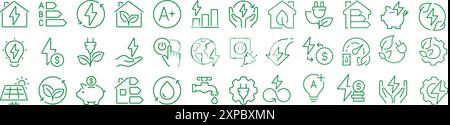 Co2 icons Pixel perfect. Alternative Energy, Eco Friendly and Ecology related line icon set  Stock Vector