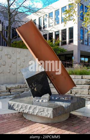 Commander Dan Shanower September 11 Memorial in Naperville, Illinois, USA Stock Photo