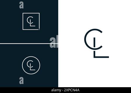 Vector Template for Initial Letter CL Logo - Elegant Monogram Logo for Alphabet C and L Stock Vector