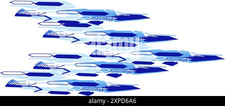 Abstract background with blue geometric shapes. Vector illustration for your design. Stock Vector