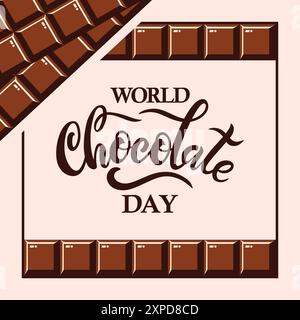 world chocolate day poster Stock Vector