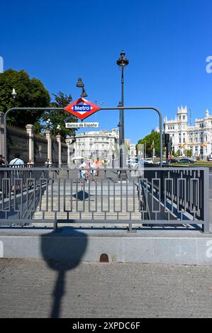 A general view of the front door of the house of Raton Perez, the Spanish tooth fairy, outside Metro Bank of Spain, in the bright afternoon sunlight Stock Photo