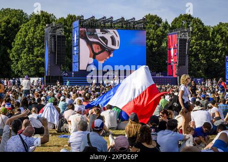 FRANCE. PARIS (75) (19TH DISTRICT) PARIS 2024 OLYMPIC GAMES. DURING THE OLYMPIC GAMES, THE 'CLUB FRANCE', LOCATED IN THE GRANDE HALLE DE LA VILLETTE, Stock Photo