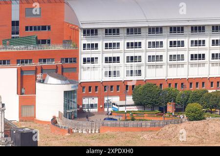 A view of Jubilee Wing and the Accident & Emerggency department at Leeds General Infirmary hospital in Leeds City Centre,West Yorkshire,UK Stock Photo