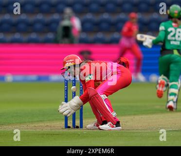 Cardiff,UK,  05 Aug 2024 Sarah Bryce of Welsh Fire during the The Hundred 2024  Welsh Fire Women Vs Southern Brave Women at Sophia Gardens Cardiff United Kingdom on August 05 2024 Graham Glendinning / Alamy Live News Stock Photo