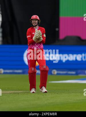 Cardiff,UK,  05 Aug 2024 Sarah Bryce  of Welsh Fire during the The Hundred 2024  Welsh Fire Women Vs Southern Brave Women at Sophia Gardens Cardiff United Kingdom on August 05 2024 Graham Glendinning / Alamy Live News Stock Photo