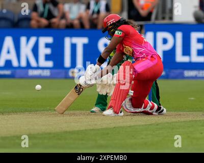 Cardiff,UK,  05 Aug 2024 Hayley Matthews of Welsh Fire during the The Hundred 2024  Welsh Fire Women Vs Southern Brave Women at Sophia Gardens Cardiff United Kingdom on August 05 2024 Graham Glendinning / Alamy Live News Stock Photo