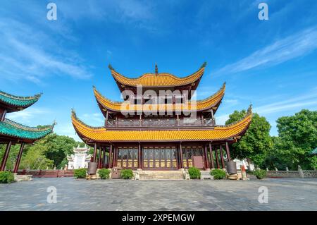 China hunan yueyang, yueyang tower. Yueyang tower is one of China's three major ancient towers, ancient architectural structures, famous tourist landm Stock Photo