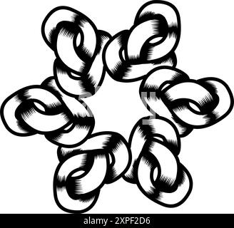 The chain icon or link icon is suitable for logos, stickers, icons and more Stock Vector