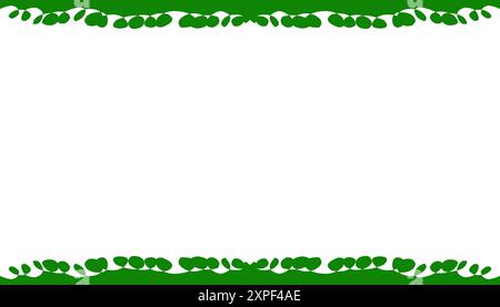 Green abstract background texture border frame. Perfect for website wallpapers, photo frames, posters, banners, invitation covers, greeting cards Stock Vector
