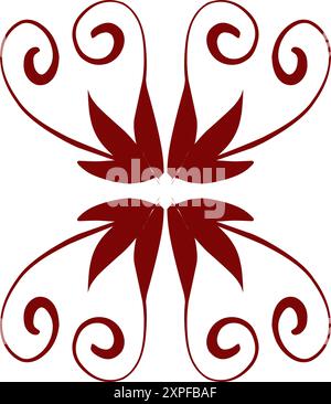 Maroon color tribal design illustration. Perfect for tattoos, stickers ...