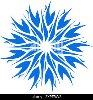 Blue color ethnic mandala patern design illustration. Perfect for logos ...