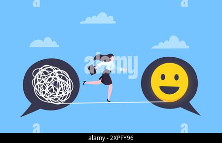 Understanding problem solution simplify challenge. Stock Vector