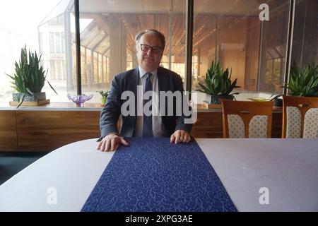 Berlin, Germany. 01st Aug, 2024. Tomas Kafka, Czech Ambassador to Germany, poses during an interview for the Czech News Agency (CTK), in Berlin, Germany, on August 1, 2024. Credit: Ales Zapotocky/CTK Photo/Alamy Live News Stock Photo