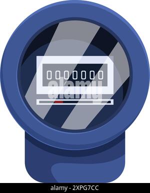 Electric meter showing consumption measuring electricity usage Stock Vector