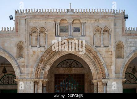 Jerusalem, Tempelberg, Haram-asch-Sharif, Har ha-Bajit, Haram esh-Sharif, al Aqsa Moschee, al-masdschid al-aqsa, al-masǧid al-ʾaqṣā, Eingang Stock Photo