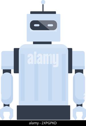 Modern robot standing with its arms down at its sides Stock Vector