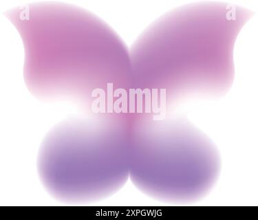 Blurred butterfly with purple and pink gradient wings is showing its beauty Stock Vector