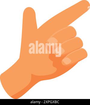 Cartoon hand is pointing with the index finger extended Stock Vector