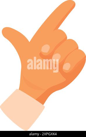 Cartoon hand gesture indicating direction with the index finger extended Stock Vector