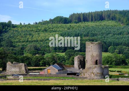 Tretower Castle in Bannau Brycheiniog National Park, Wales Stock Photo